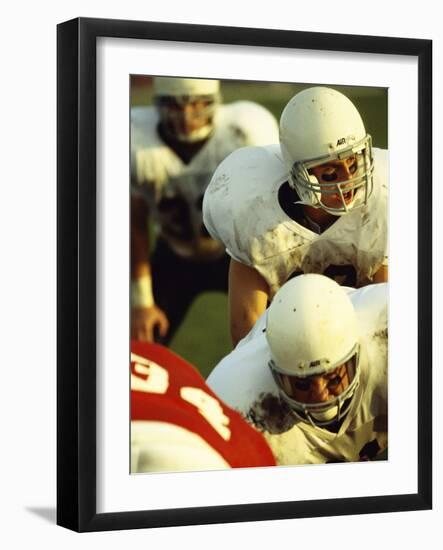 Football Players Playing in a Field-null-Framed Photographic Print