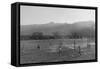 Football Practice-Ansel Adams-Framed Stretched Canvas