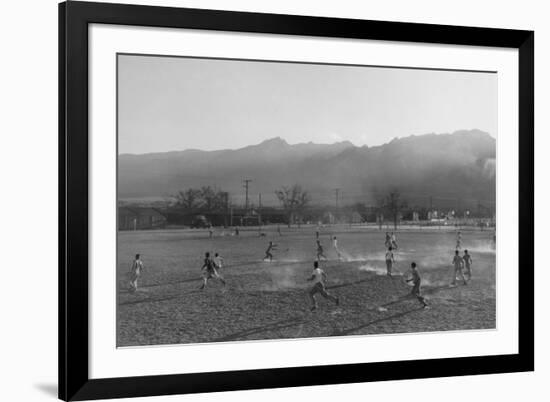 Football Practice-Ansel Adams-Framed Art Print