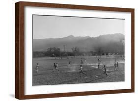 Football Practice-Ansel Adams-Framed Art Print