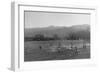 Football Practice-Ansel Adams-Framed Art Print