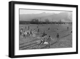 Football Practice-Ansel Adams-Framed Art Print