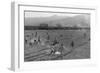 Football Practice-Ansel Adams-Framed Art Print