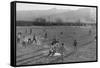 Football Practice-Ansel Adams-Framed Stretched Canvas