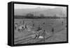 Football Practice-Ansel Adams-Framed Stretched Canvas