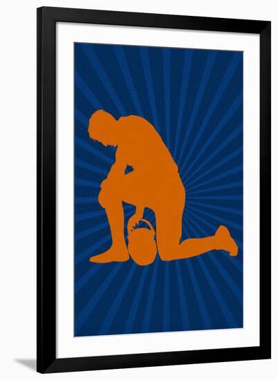 Football Prayer Pose Sports-null-Framed Art Print