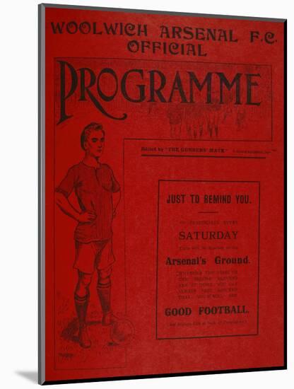 Football Programme-null-Mounted Giclee Print