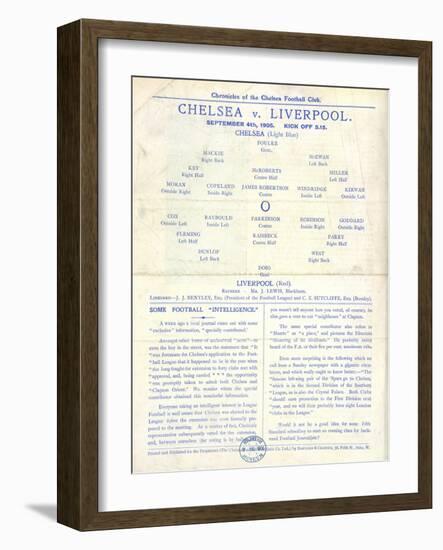 Football Programme-null-Framed Giclee Print