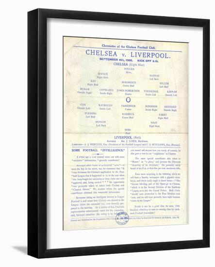 Football Programme-null-Framed Giclee Print