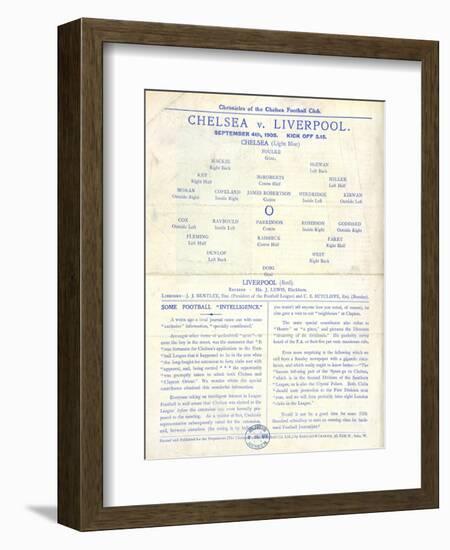 Football Programme-null-Framed Giclee Print