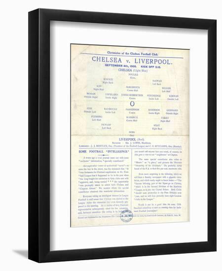 Football Programme-null-Framed Giclee Print