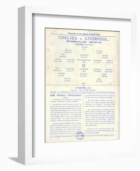 Football Programme-null-Framed Giclee Print