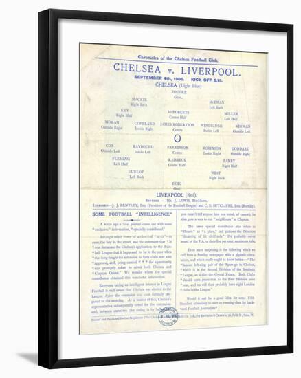 Football Programme-null-Framed Giclee Print