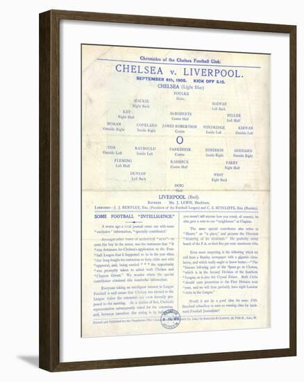 Football Programme-null-Framed Giclee Print