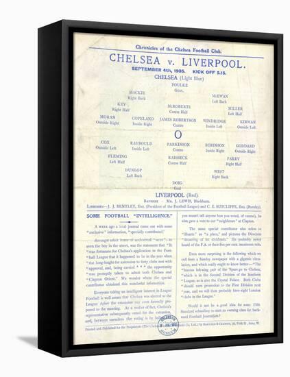 Football Programme-null-Framed Stretched Canvas