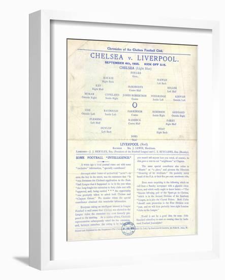 Football Programme-null-Framed Premium Giclee Print