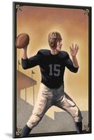 Football - Quarterback-Lantern Press-Mounted Art Print