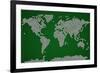 Football Soccer Balls World Map-Michael Tompsett-Framed Art Print