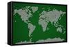 Football Soccer Balls World Map-Michael Tompsett-Framed Stretched Canvas