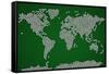 Football Soccer Balls World Map-Michael Tompsett-Framed Stretched Canvas