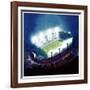 "Football Stadium at Night,"October 1, 1938-Wesley Neff-Framed Giclee Print