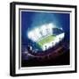 "Football Stadium at Night,"October 1, 1938-Wesley Neff-Framed Giclee Print