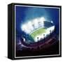 "Football Stadium at Night,"October 1, 1938-Wesley Neff-Framed Stretched Canvas