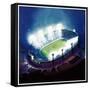 "Football Stadium at Night,"October 1, 1938-Wesley Neff-Framed Stretched Canvas