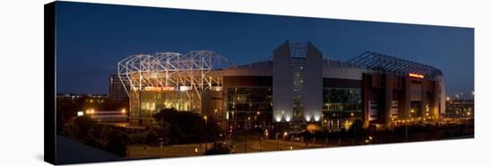 Football Stadium Lit Up at Night, Old Trafford, Greater Manchester, England-null-Stretched Canvas