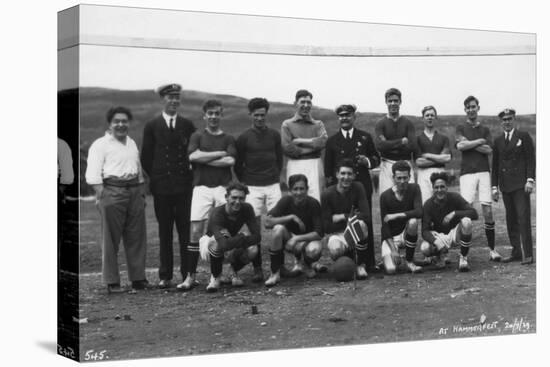 Football Team, Hammerfest, Northern Norway, 20th July 1929-null-Stretched Canvas