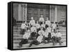 Football Team Relaxing-null-Framed Stretched Canvas