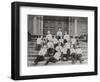 Football Team Relaxing-null-Framed Photographic Print