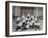 Football Team Relaxing-null-Framed Photographic Print