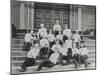 Football Team Relaxing-null-Mounted Photographic Print