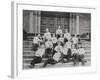 Football Team Relaxing-null-Framed Photographic Print