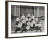 Football Team Relaxing-null-Framed Photographic Print