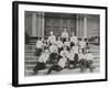 Football Team Relaxing-null-Framed Photographic Print