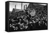 Football: the Cup Tie Crowd at Derby, 1903-null-Framed Stretched Canvas