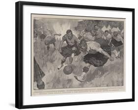 Football under Strange Conditions, a Game Interrupted on the Gordon's Ground at Ladysmith-Frank Craig-Framed Giclee Print