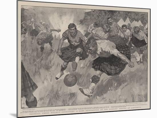 Football under Strange Conditions, a Game Interrupted on the Gordon's Ground at Ladysmith-Frank Craig-Mounted Giclee Print