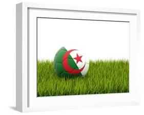 Football with Flag of Algeria-Mikhail Mishchenko-Framed Art Print