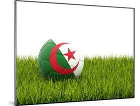 Football with Flag of Algeria-Mikhail Mishchenko-Mounted Art Print