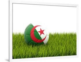 Football with Flag of Algeria-Mikhail Mishchenko-Framed Art Print