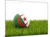 Football with Flag of Algeria-Mikhail Mishchenko-Mounted Art Print