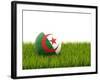 Football with Flag of Algeria-Mikhail Mishchenko-Framed Art Print