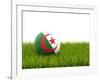 Football with Flag of Algeria-Mikhail Mishchenko-Framed Art Print