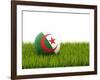 Football with Flag of Algeria-Mikhail Mishchenko-Framed Art Print