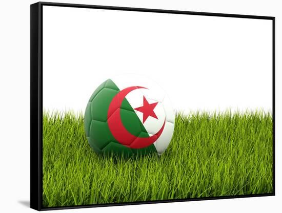 Football with Flag of Algeria-Mikhail Mishchenko-Framed Stretched Canvas
