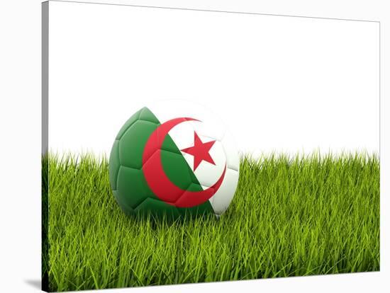 Football with Flag of Algeria-Mikhail Mishchenko-Stretched Canvas