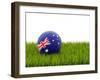 Football with Flag of Australia-Mikhail Mishchenko-Framed Art Print